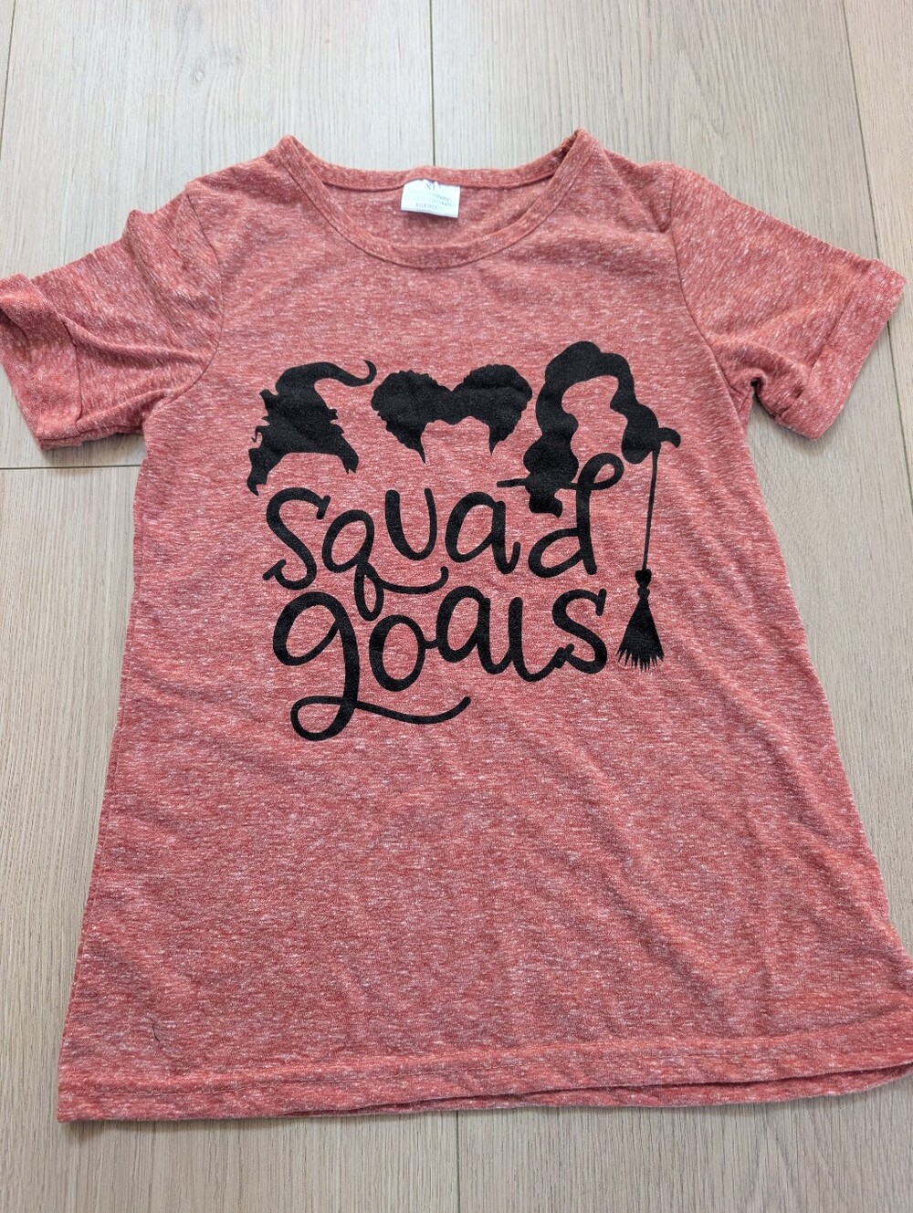 Source Unknown Heather Coral Kids 'Squad Goals' Graphic Tee